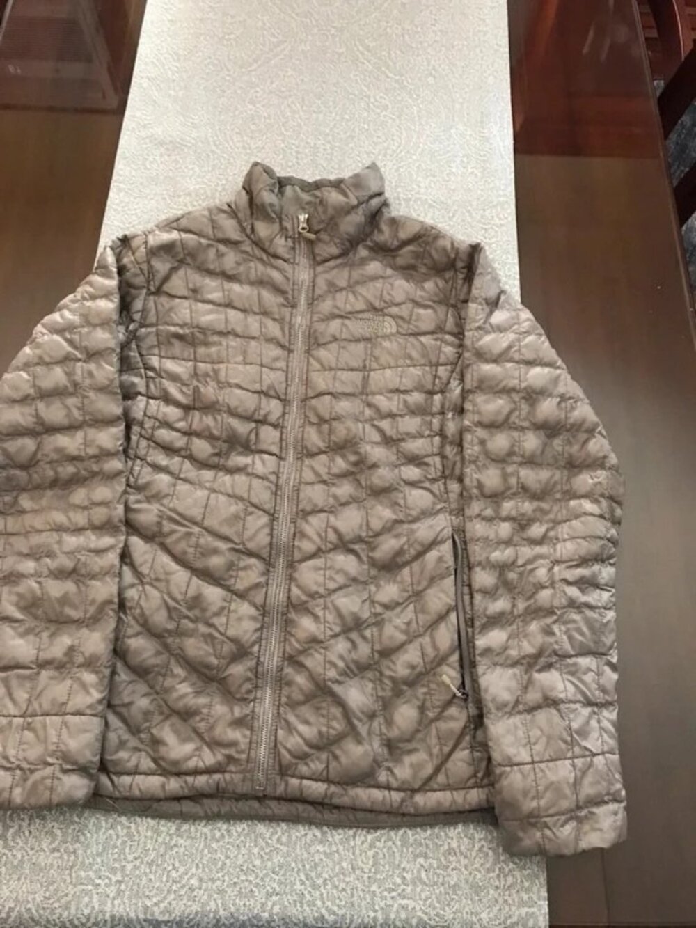 The North Face ThermoBall Puffer Jacket/Padded Coat- Gray (LG)